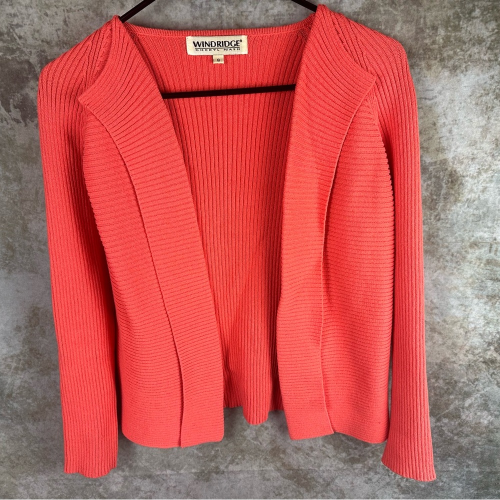 Peach Sweater Cardigan